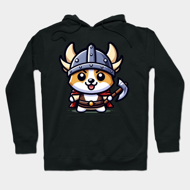 Viking corgi Hoodie by Ferdi Everywhere